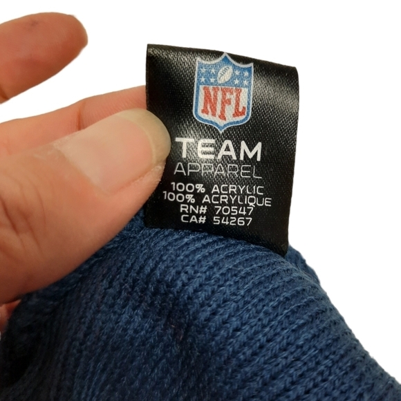 New England Patriots 47Brand Forty Seven Tassled Knit Beanie Hat Unisex One Size - Picture 8 of 9